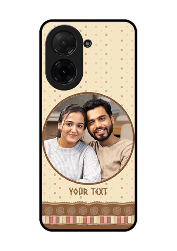 Xiaomi Redmi A5 Custom Glass Phone Case - Brown Dotted Mobile Case Design