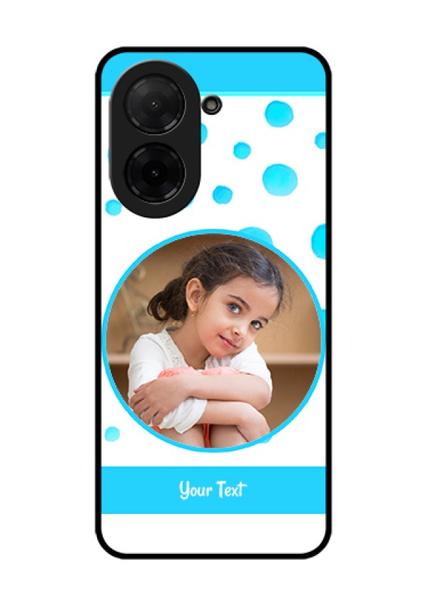 Xiaomi Redmi A5 Custom Glass Phone Case - Blue Bubbles Pattern Design