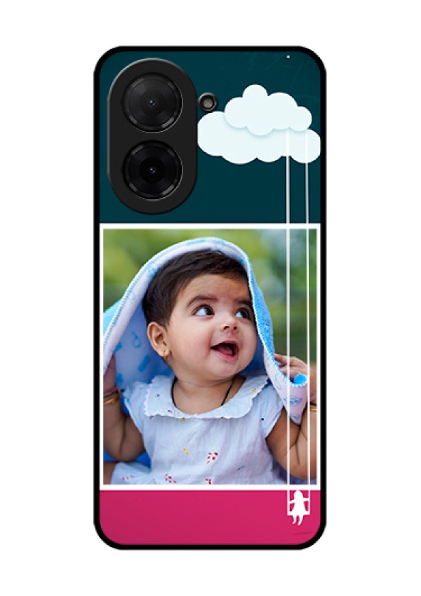 Xiaomi Redmi A5 Custom Glass Phone Case - Cute Girl With Cloud Design