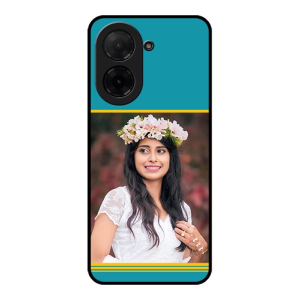 Xiaomi Redmi A5 Custom Glass Phone Case - Yellow & Blue Design