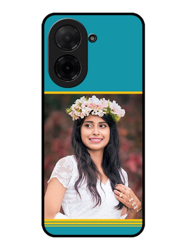 Custom Xiaomi Redmi A5 Custom Glass Phone Case - Yellow & Blue Design