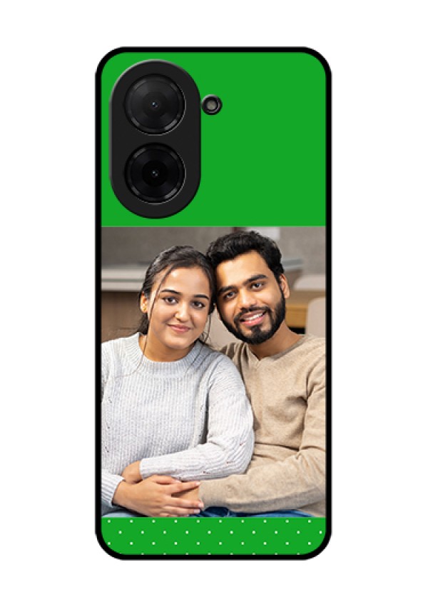 Xiaomi Redmi A5 Custom Glass Phone Case - Green Pattern Design