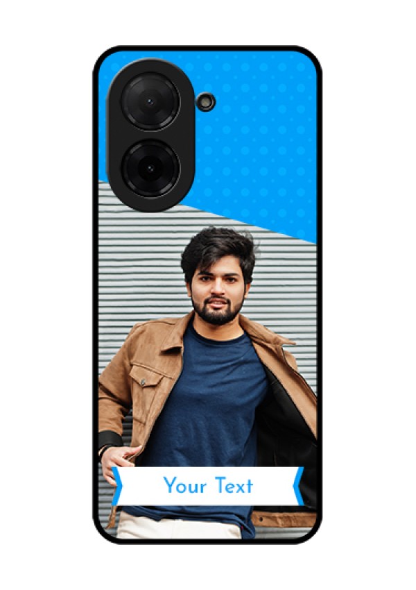 Xiaomi Redmi A5 Custom Glass Phone Case - Simple Blue Color Design