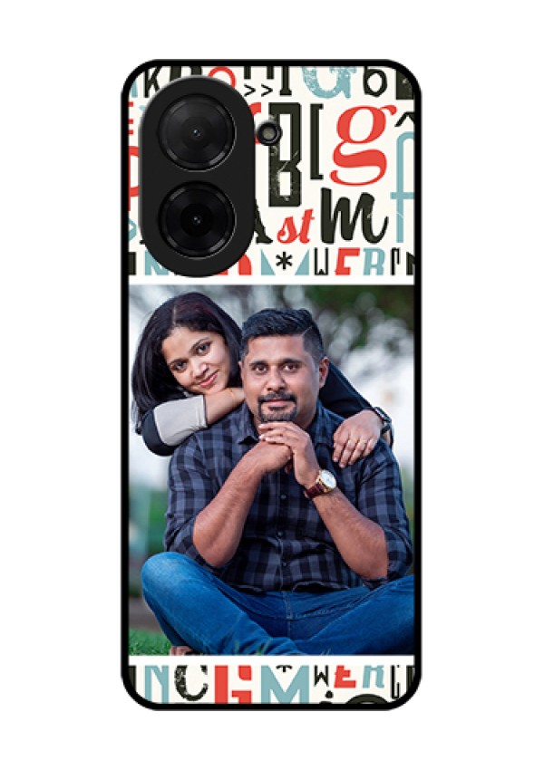 Xiaomi Redmi A5 Custom Glass Phone Case - Alphabet Design