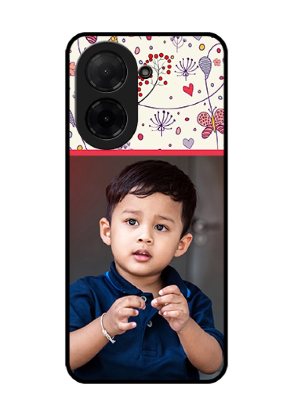 Xiaomi Redmi A5 Custom Glass Phone Case - Premium Floral Design