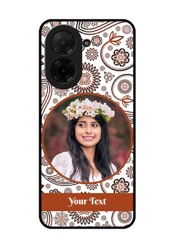 Xiaomi Redmi A5 Custom Glass Phone Case - Abstract Flower Design
