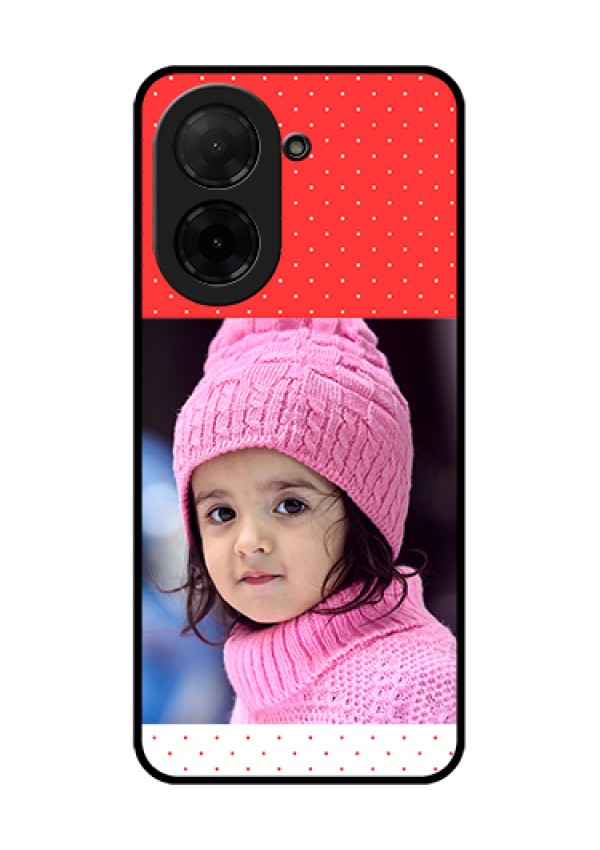 Xiaomi Redmi A5 Custom Glass Phone Case - Red Pattern Design