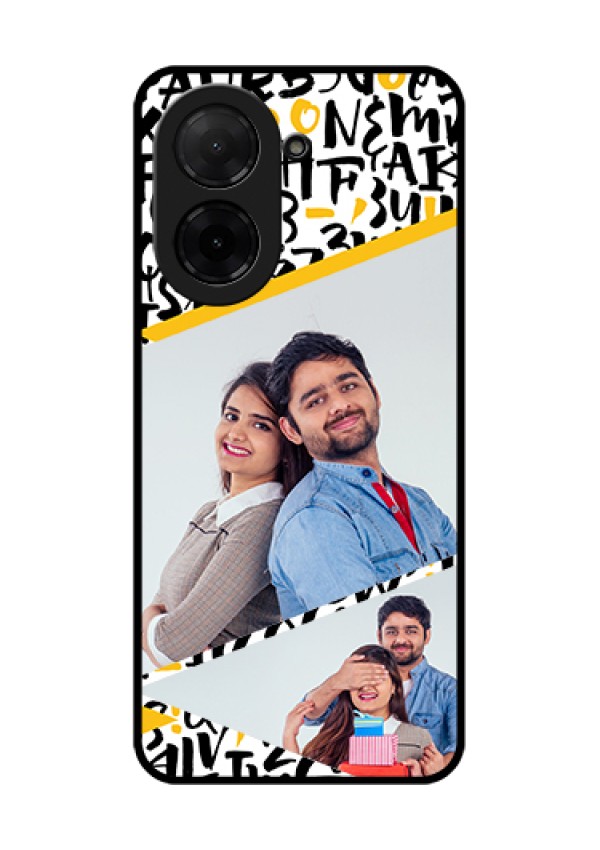Xiaomi Redmi A5 Custom Glass Phone Case - Letters Pattern Design