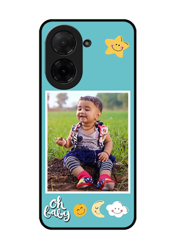 Xiaomi Redmi A5 Custom Glass Phone Case - Smiley Kids Stars Design
