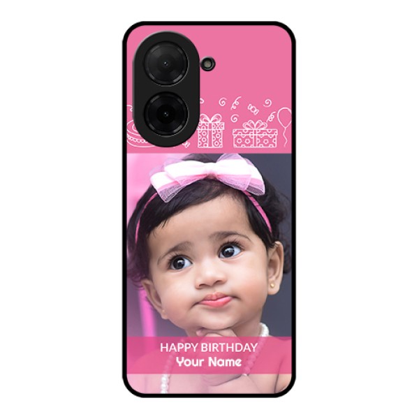 Xiaomi Redmi A5 Custom Glass Phone Case - With Birthday Line Art Design Xiaomi Redmi A5 Custom Glass Phone Case - With Birthday Line Art Design