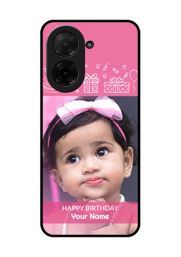 Xiaomi Redmi A5 Custom Glass Phone Case - With Birthday Line Art Design