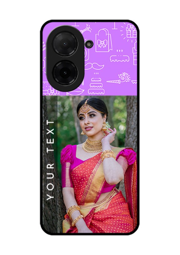 Xiaomi Redmi A5 Custom Glass Phone Case - Birthday Icons Design