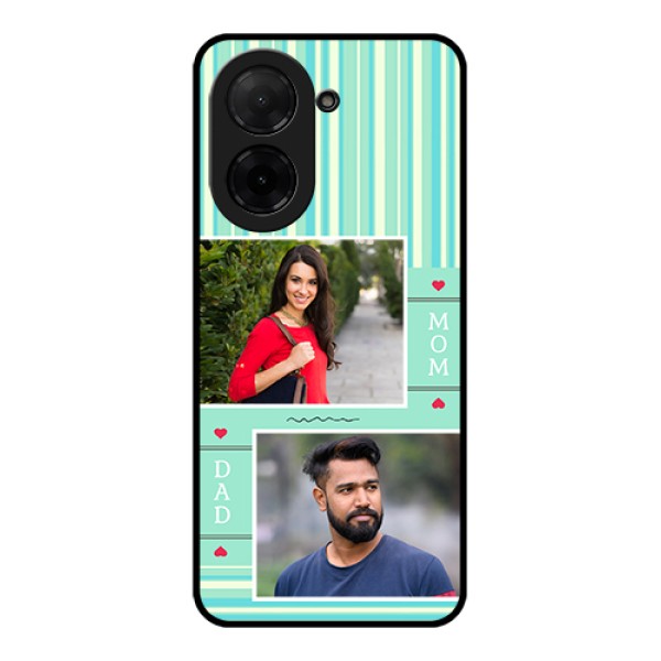 Xiaomi Redmi A5 Custom Glass Phone Case - Mom & Dad Pic Design