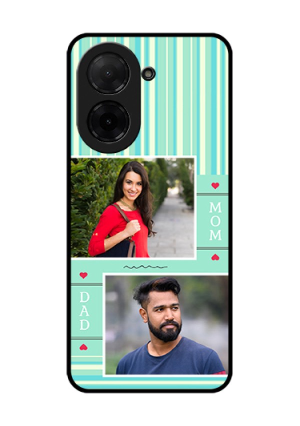 Xiaomi Redmi A5 Custom Glass Phone Case - Mom & Dad Pic Design