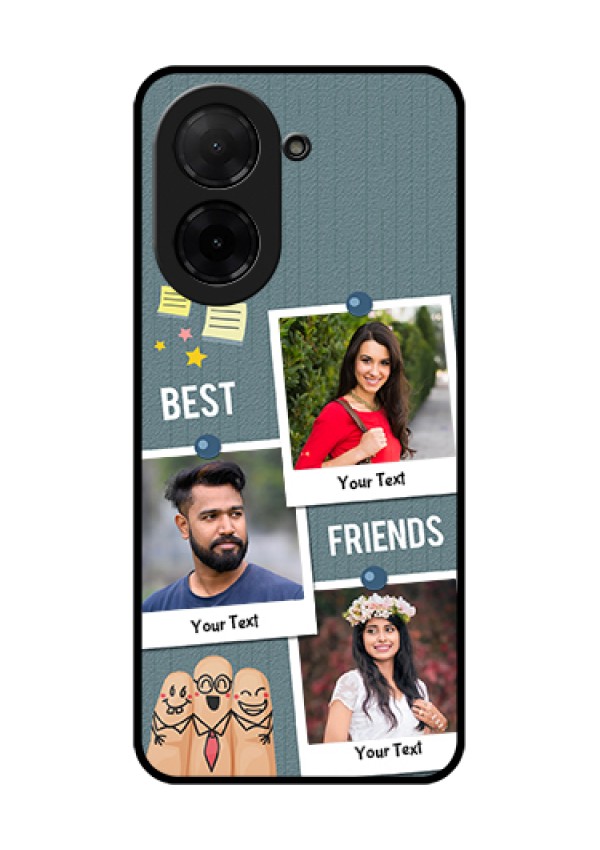 Xiaomi Redmi A5 Custom Glass Phone Case - Sticky Frames And Friendship Design