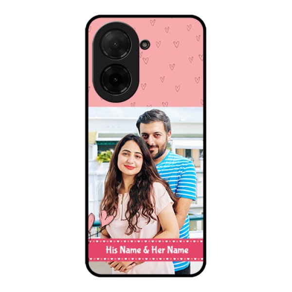 Xiaomi Redmi A5 Custom Glass Phone Case - Love Design Peach Color Xiaomi Redmi A5 Custom Glass Phone Case - Love Design Peach Color