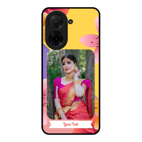 Xiaomi Redmi A5 Custom Glass Phone Case - 3 Image With Vintage Floral Design Xiaomi Redmi A5 Custom Glass Phone Case - 3 Image With Vintage Floral Design