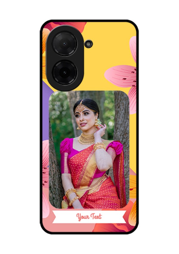 Xiaomi Redmi A5 Custom Glass Phone Case - 3 Image With Vintage Floral Design