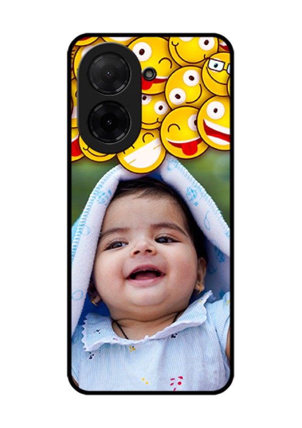 Xiaomi Redmi A5 Custom Glass Phone Case - With Smiley Emoji Design