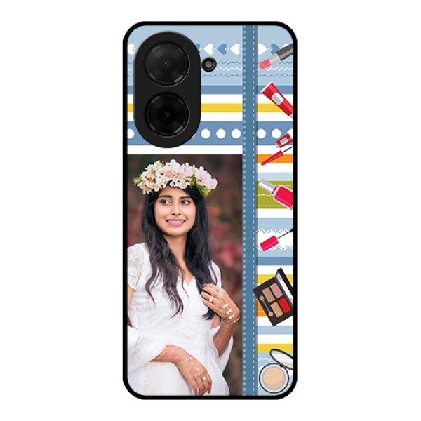 Xiaomi Redmi A5 Custom Glass Phone Case - Makeup Icons Design
