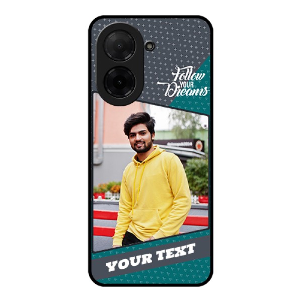 Xiaomi Redmi A5 Custom Glass Phone Case - Background Pattern Design With Quote Xiaomi Redmi A5 Custom Glass Phone Case - Background Pattern Design With Quote