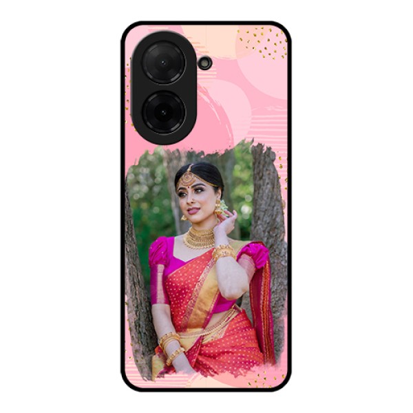 Xiaomi Redmi A5 Custom Glass Phone Case - Gold Glitter Splash Design