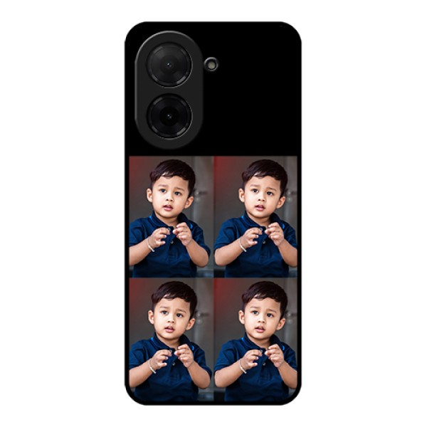 Xiaomi Redmi A5 Custom Glass Phone Case - 4 Image Holder Design