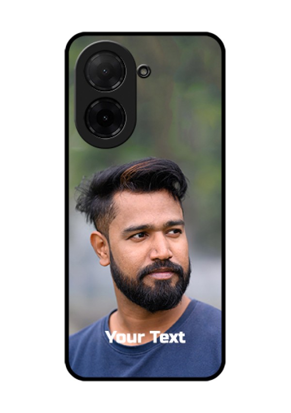 Xiaomi Redmi A5 Custom Glass Phone Case - Photo With Text Design