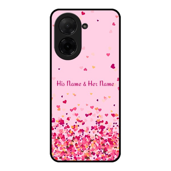 Xiaomi Redmi A5 Custom Glass Phone Case - Floating Hearts Design