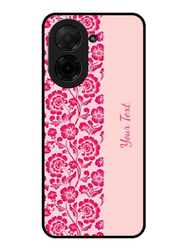 Custom Xiaomi Redmi A5 Custom Glass Phone Case - Attractive Floral Pattern Design