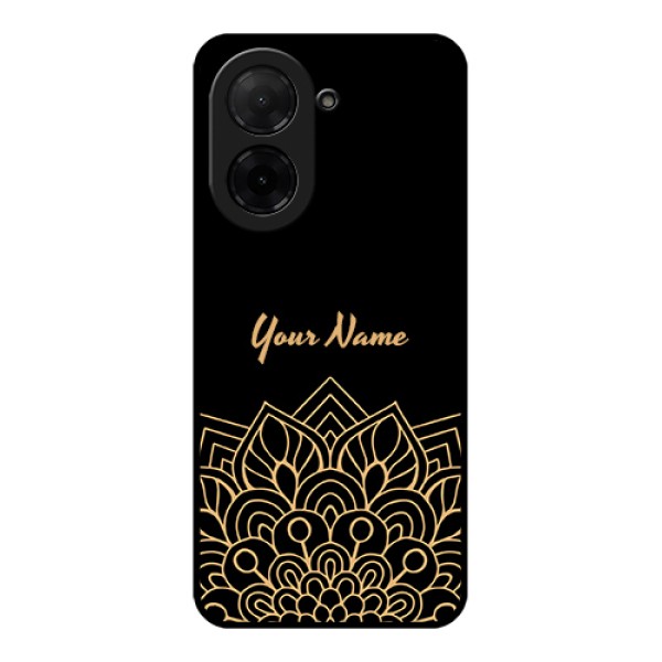 Xiaomi Redmi A5 Custom Glass Phone Case - Golden Mandala Design