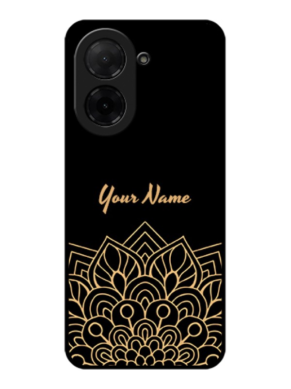 Custom Xiaomi Redmi A5 Custom Glass Phone Case - Golden Mandala Design