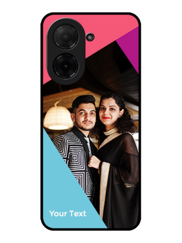 Custom Xiaomi Redmi A5 Custom Glass Phone Case - Stacked Triple Colour Design