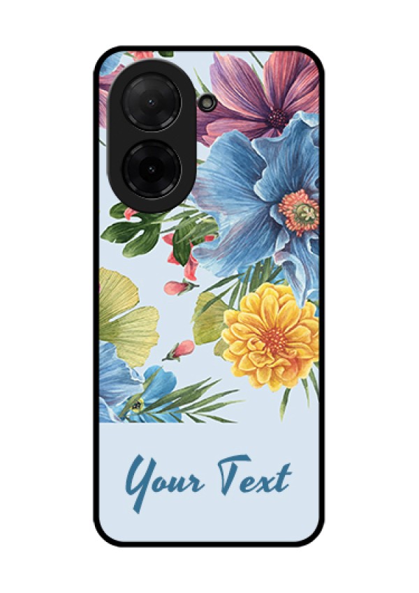 Xiaomi Redmi A5 Custom Glass Phone Case - Stunning Watercolored Flowers Painting Design