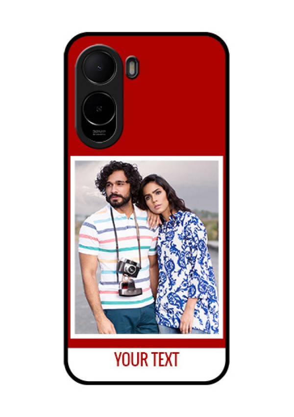 Xiaomi Redmi A7 Pro 5G Custom Glass Phone Case - Red Color Design