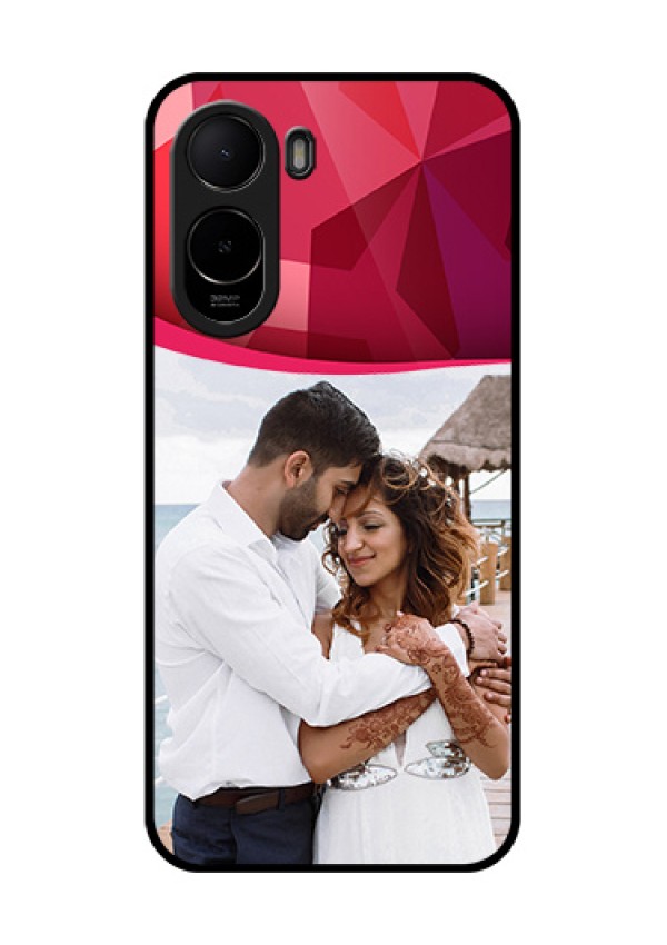 Xiaomi Redmi A7 Pro 5G Custom Glass Phone Case - Red Abstract Design