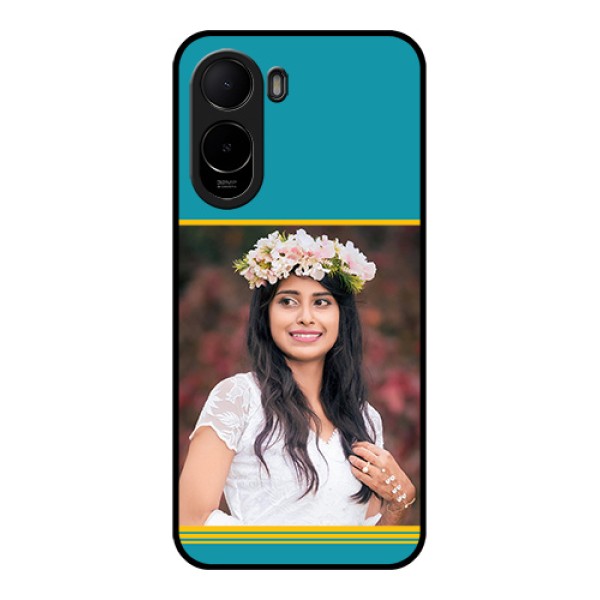 Xiaomi Redmi A7 Pro 5G Custom Glass Phone Case - Yellow & Blue Design