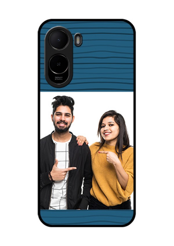 Xiaomi Redmi A7 Pro 5G Custom Glass Phone Case - Blue Pattern Cover Design