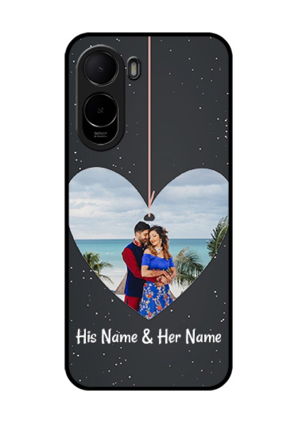 Xiaomi Redmi A7 Pro 5G Custom Glass Phone Case - Hanging Heart Design