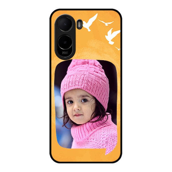 Xiaomi Redmi A7 Pro 5G Custom Glass Phone Case - Water Color Design With Bird Icons