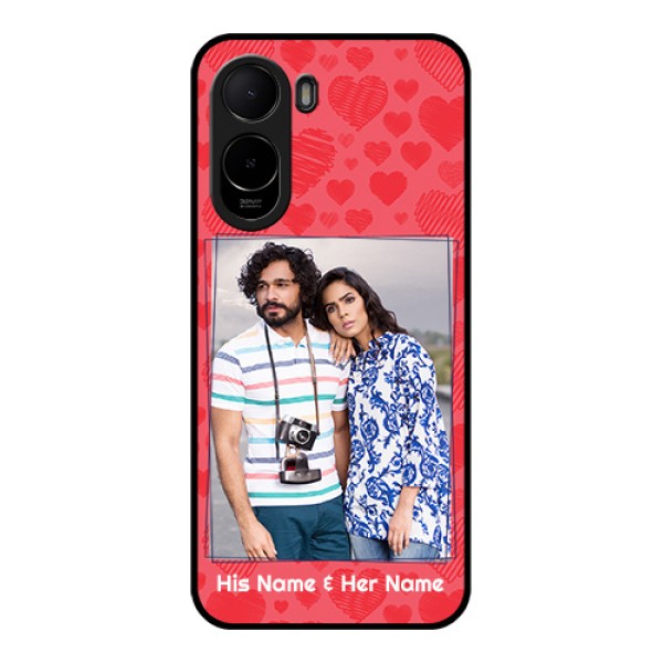 Xiaomi Redmi A7 Pro 5G Custom Glass Phone Case - With Red Heart Symbols Design Xiaomi Redmi A7 Pro 5G Custom Glass Phone Case - With Red Heart Symbols Design