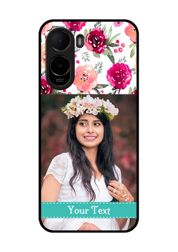 Xiaomi Redmi A7 Pro 5G Custom Glass Phone Case - Water Colors Floral Design