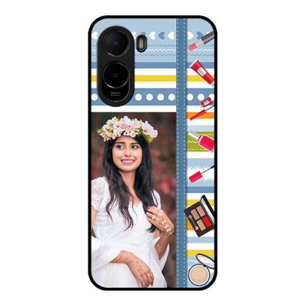 Xiaomi Redmi A7 Pro 5G Custom Glass Phone Case - Makeup Icons Design