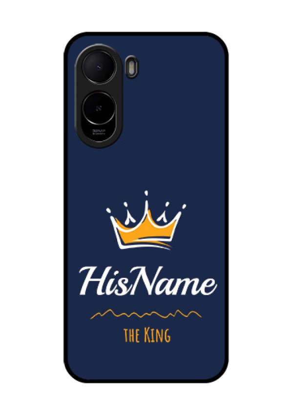 Xiaomi Redmi A7 Pro 5G Custom Glass Phone Case - King With Name Design