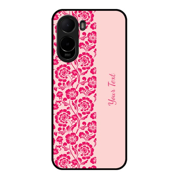 Xiaomi Redmi A7 Pro 5G Custom Glass Phone Case - Attractive Floral Pattern Design