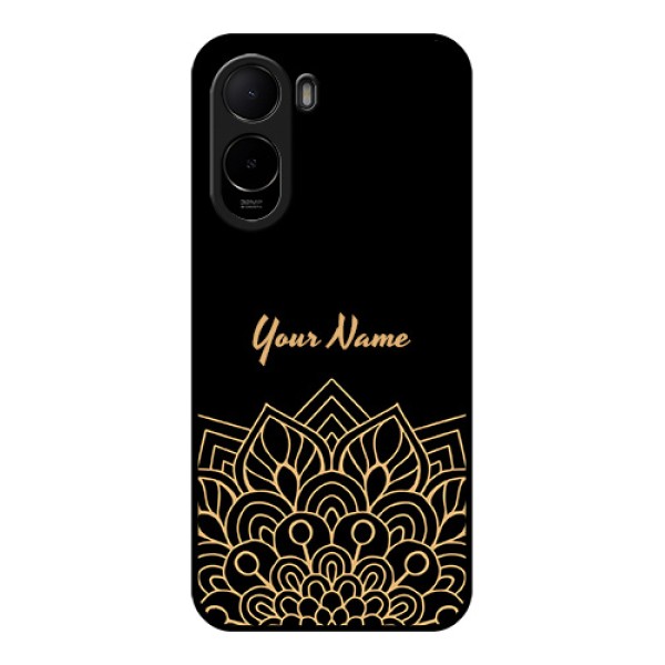 Xiaomi Redmi A7 Pro 5G Custom Glass Phone Case - Golden Mandala Design