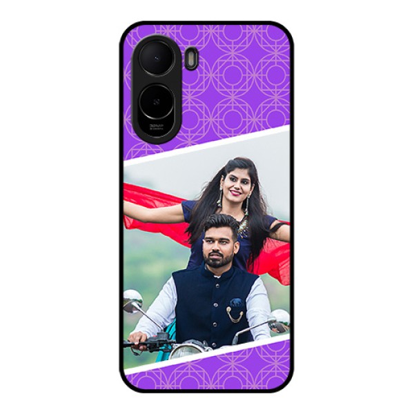 Xiaomi Redmi A7 Pro Custom Glass Phone Case - Violet Color Pattern Design Xiaomi Redmi A7 Pro Custom Glass Phone Case - Violet Color Pattern Design