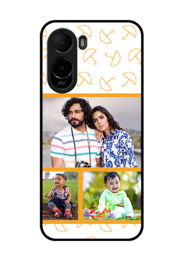 Xiaomi Redmi A7 Pro Custom Glass Phone Case - Yellow Pattern Design