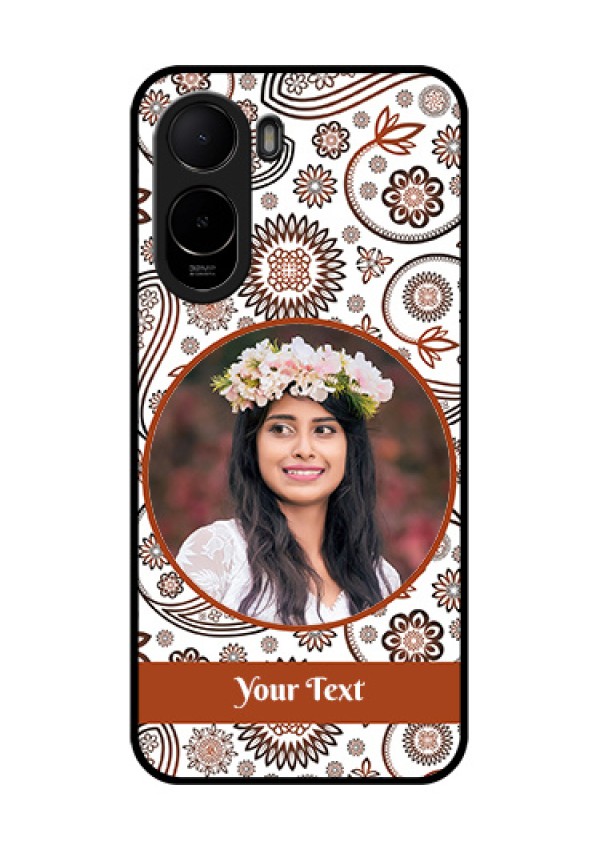 Xiaomi Redmi A7 Pro Custom Glass Phone Case - Abstract Flower Design
