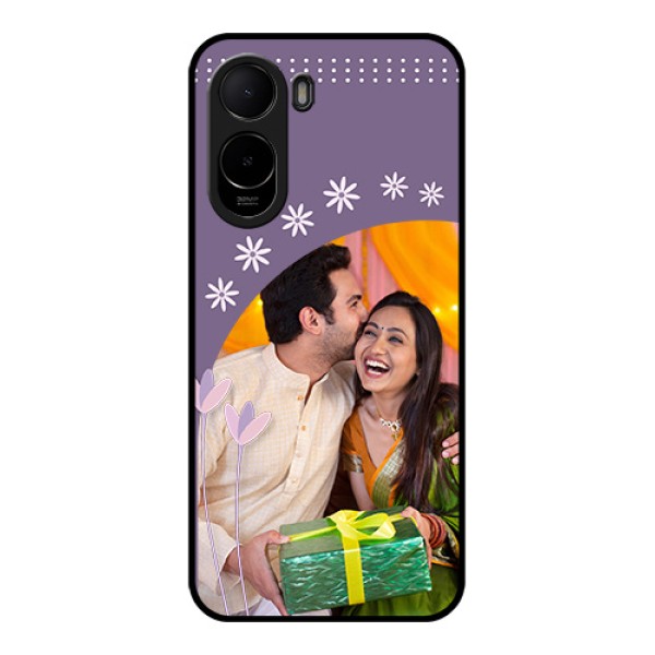 Xiaomi Redmi A7 Pro Custom Glass Phone Case - Lavender Flowers Design Xiaomi Redmi A7 Pro Custom Glass Phone Case - Lavender Flowers Design